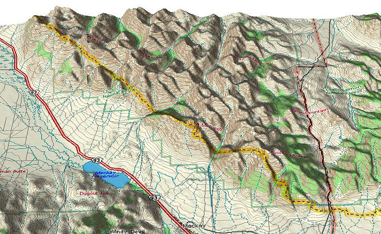 King Mtn. Challis Route map B