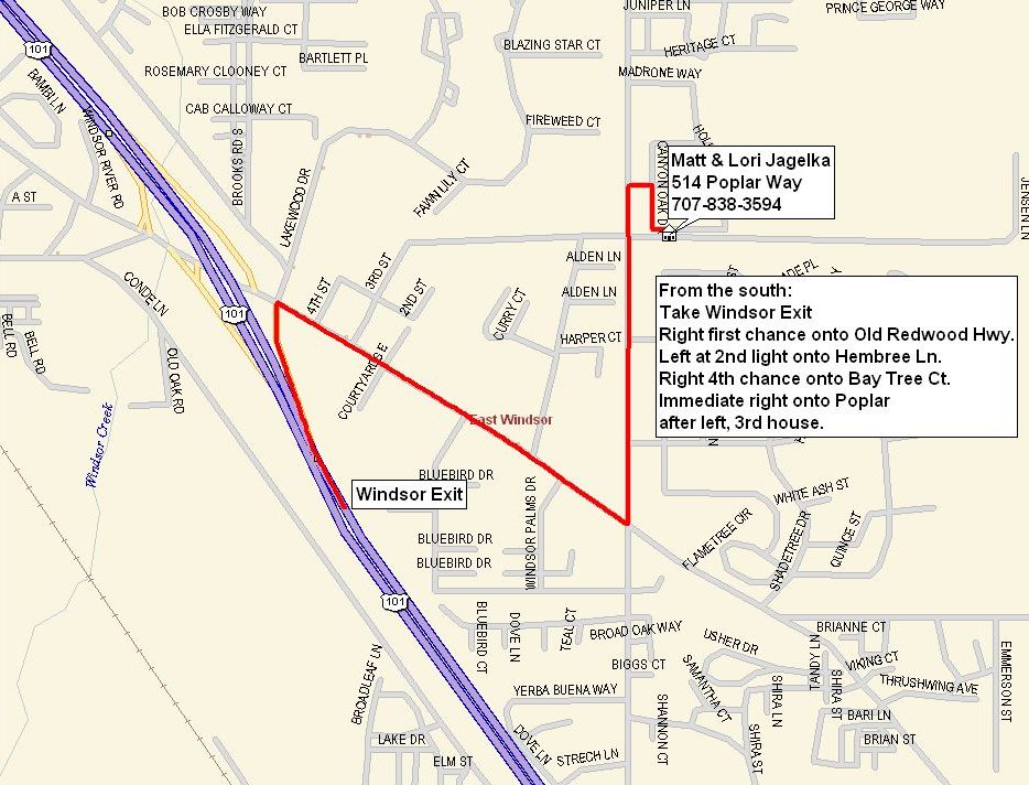 map to Matt Jagelka's house